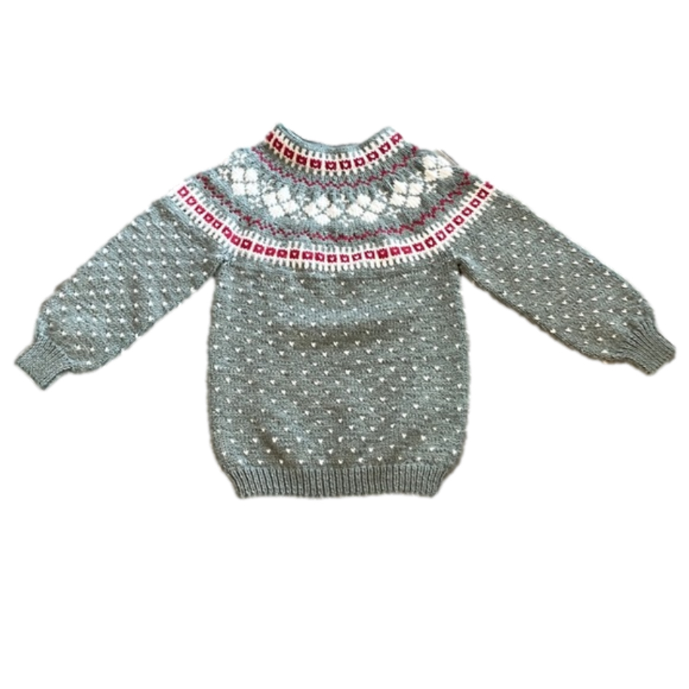 Gray Patterned Women's Sweater